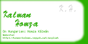 kalman homza business card
